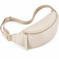 Sac banane 28 cm en matière synthétique beige pour rangement quotidien à sangle réglable