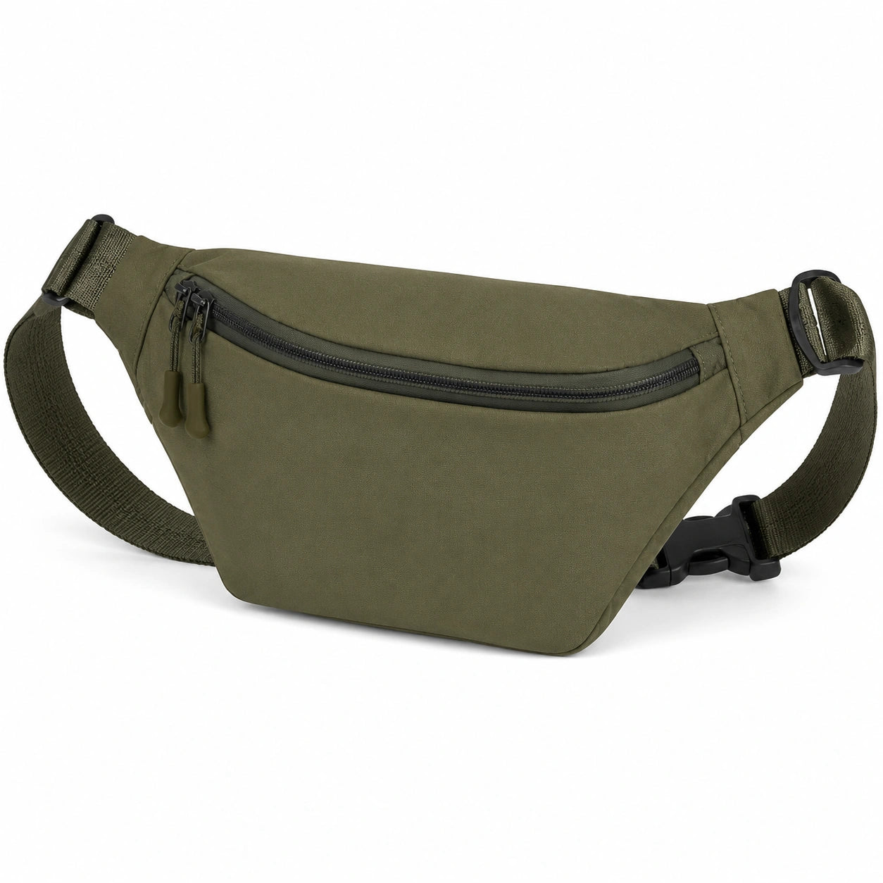 Sac banane 2 L en polyester vert kaki à sangle réglable